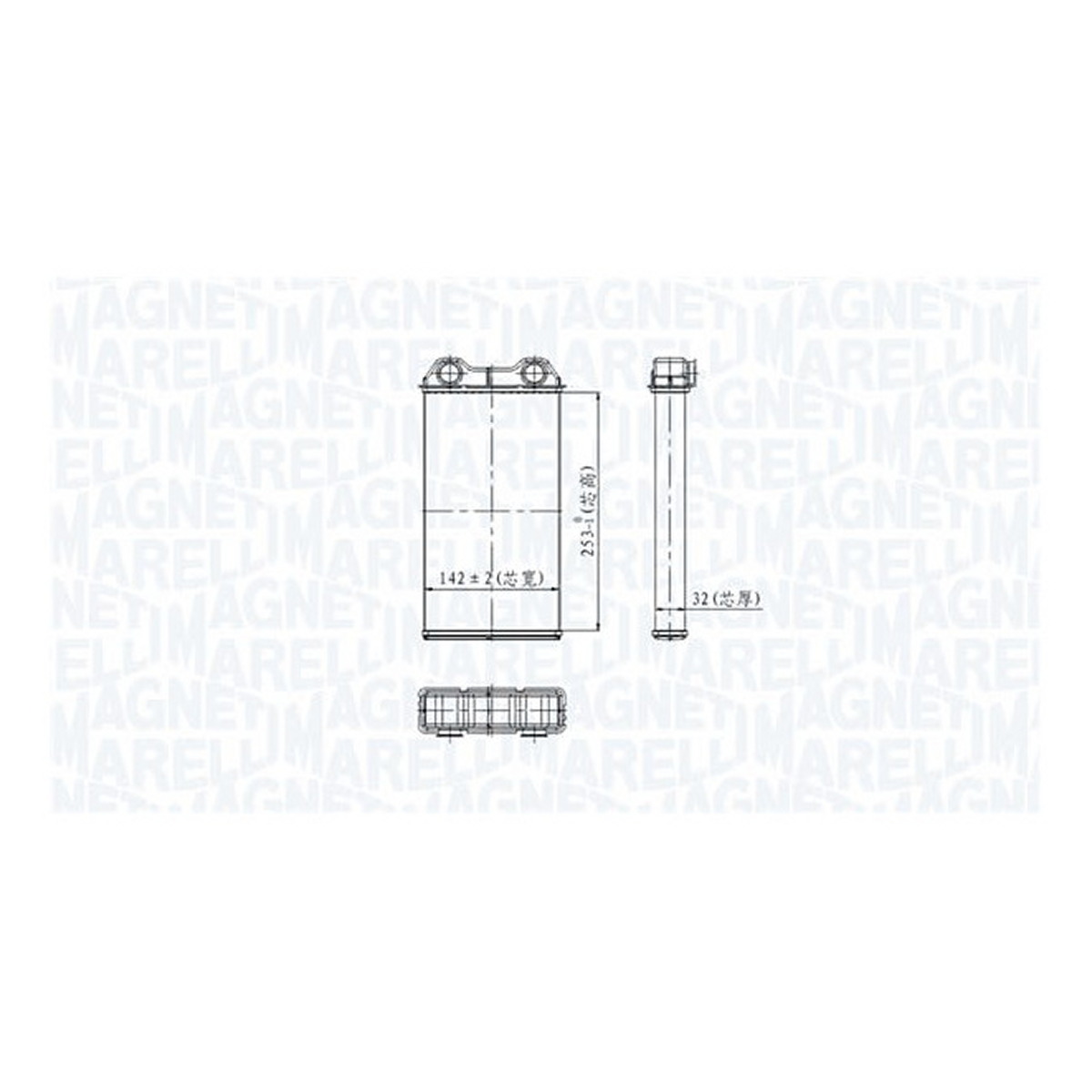 Радіатор пічки NISSAN PRIMASTAR, OPEL VIVARO A, RENAULT TRAFIC II 1.9D-2.5D 02.01- фото 3