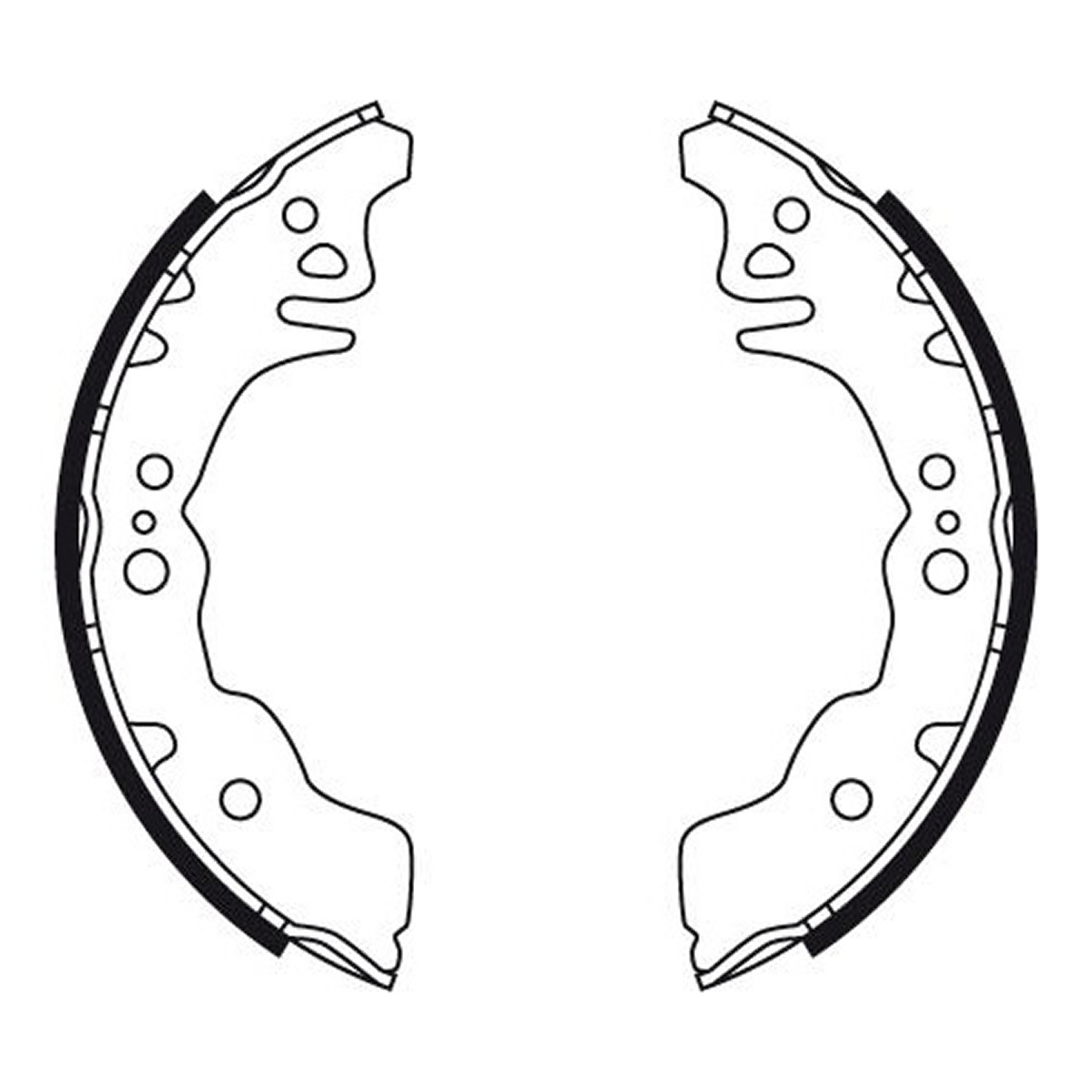 Гальмівна колодка DAIHATSU CUORE VII, MATERIA, SIRION, SUBARU JUSTY IV 1.0-1.5LPG 01.05- фото 4