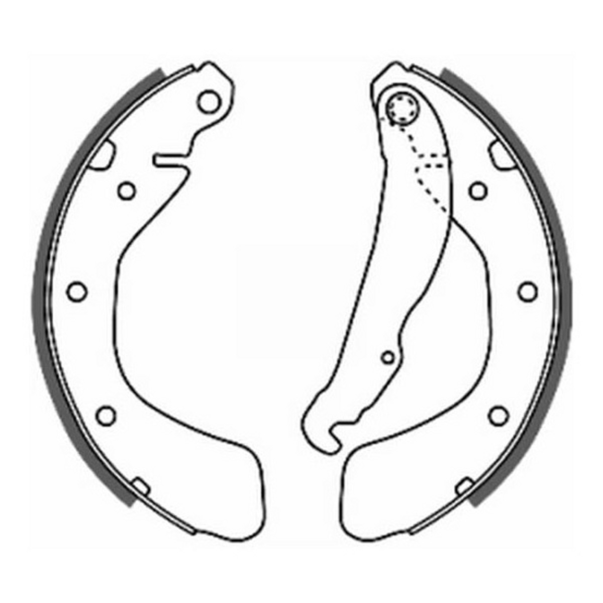 Гальмівна колодка CHEVROLET CORSA, OPEL ASTRA F, ASTRA F CLASSIC, CORSA A, CORSA A TR, CORSA B, CORSA C, TIGRA 1.0-1.8 09.82-12.12 фото 3