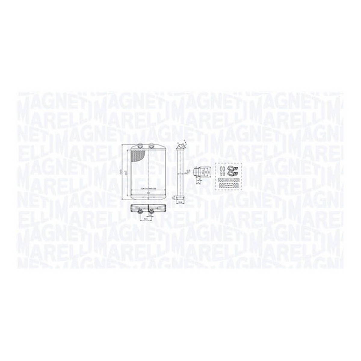 Радіатор пічки MERCEDES CITAN (MPV), CITAN MIXTO (DOUBLE CABIN), CITAN/MINIVAN (W415), NISSAN INTERSTAR, NV250, NV400, OPEL MOVANO B, RENAULT KANGOO, KANGOO BE BOP 1.2-Electric 01.02-
