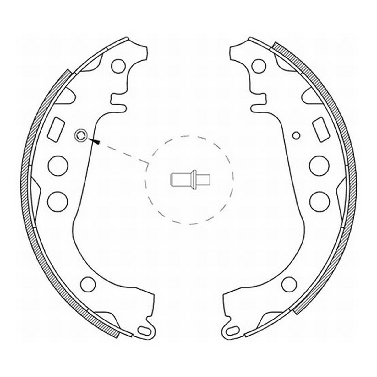 Гальмівна колодка DAIHATSU CHARADE VIII, SUBARU JUSTY IV, TOYOTA ALLION I, ALLION II, BB I, CELICA, COROLLA, IQ, IST, OPA, PLATZ, PORTE I, PREMIO, PRIUS, PRIUS C, RACTIS, RAUM 1.0-2.0 04.99- фото 3