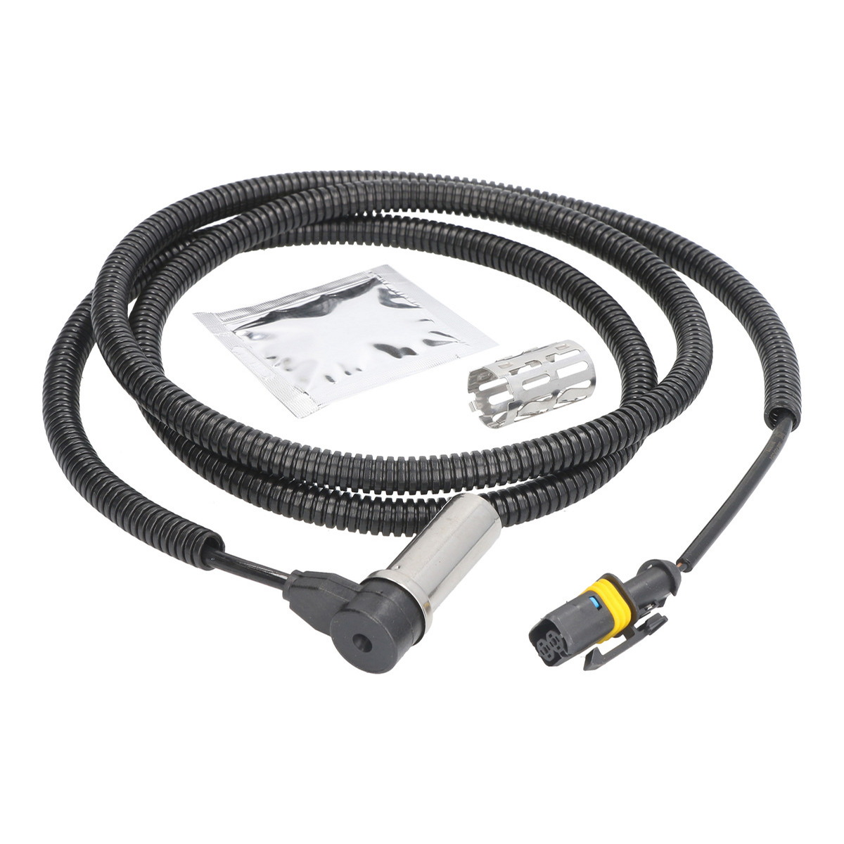Датчик ABS передн прав (кутовий, 1565мм, 2pin, із втулкою) MAN TGM I, TGS I, TGX I