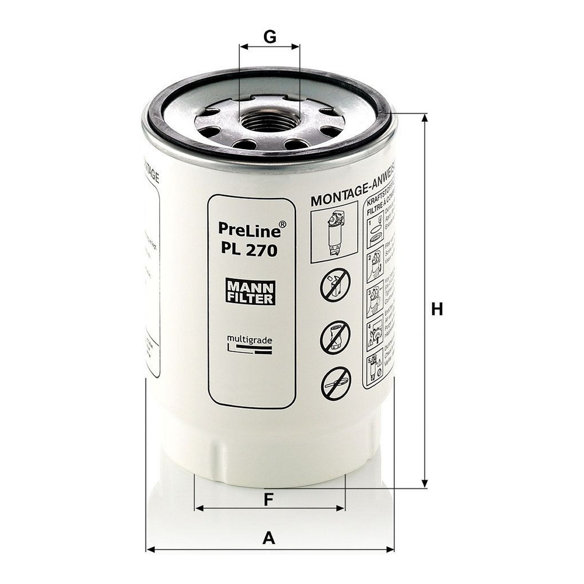 Паливний фільтр (фільтр, що вгвинчується) DOOSAN DL200, DX140LC, DX140W, DX180LC, DX190W, DX225LC, DX225NLC, ROSTSELMASH 530, 410, 420 фото 5